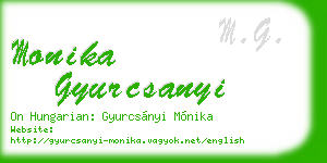 monika gyurcsanyi business card